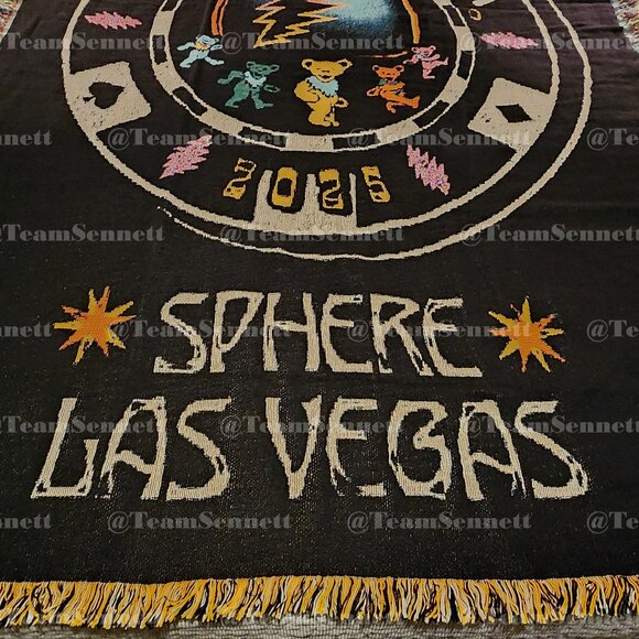 Dead & Company Cotton Woven Throw Blanket / Dead Forever 2025 Sphere Residency - Picture 3 of 11